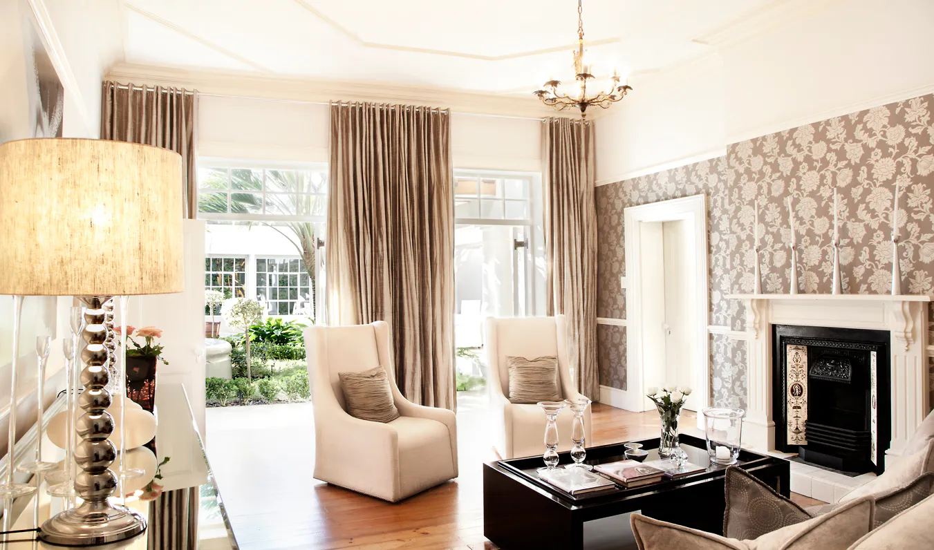 Lounge looking out to the courtyard