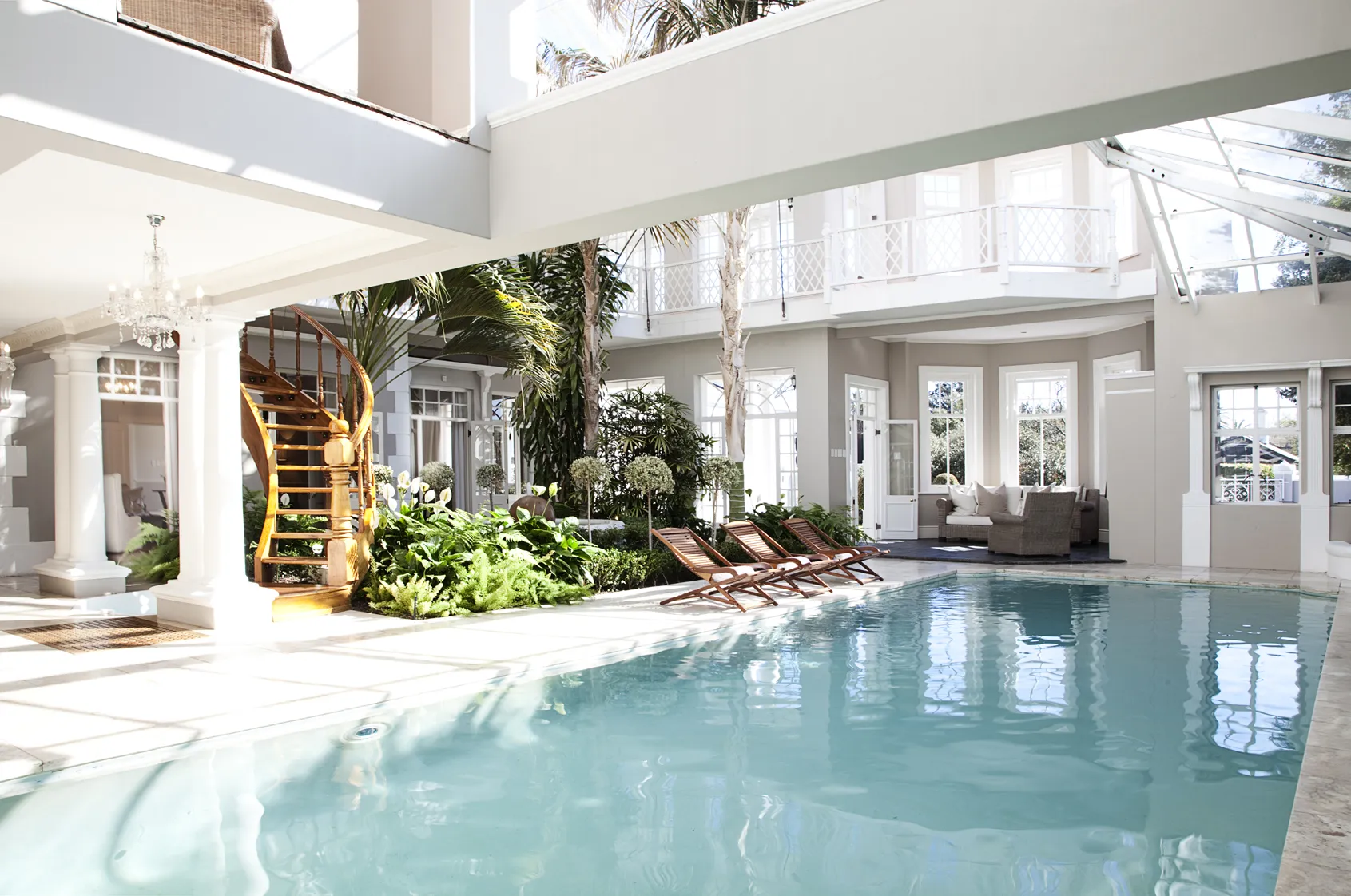 Banksia Boutique glass atrium with indoor pool