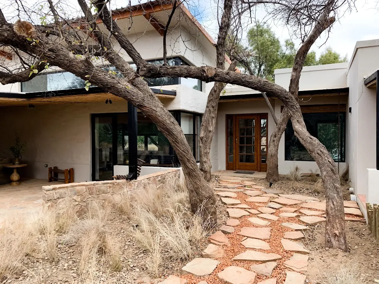 The entrance to The River House