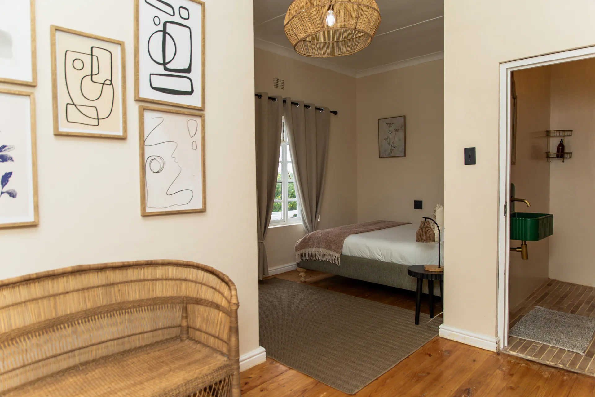 Ground Floor Apartment bedroom looking through to the en-suite