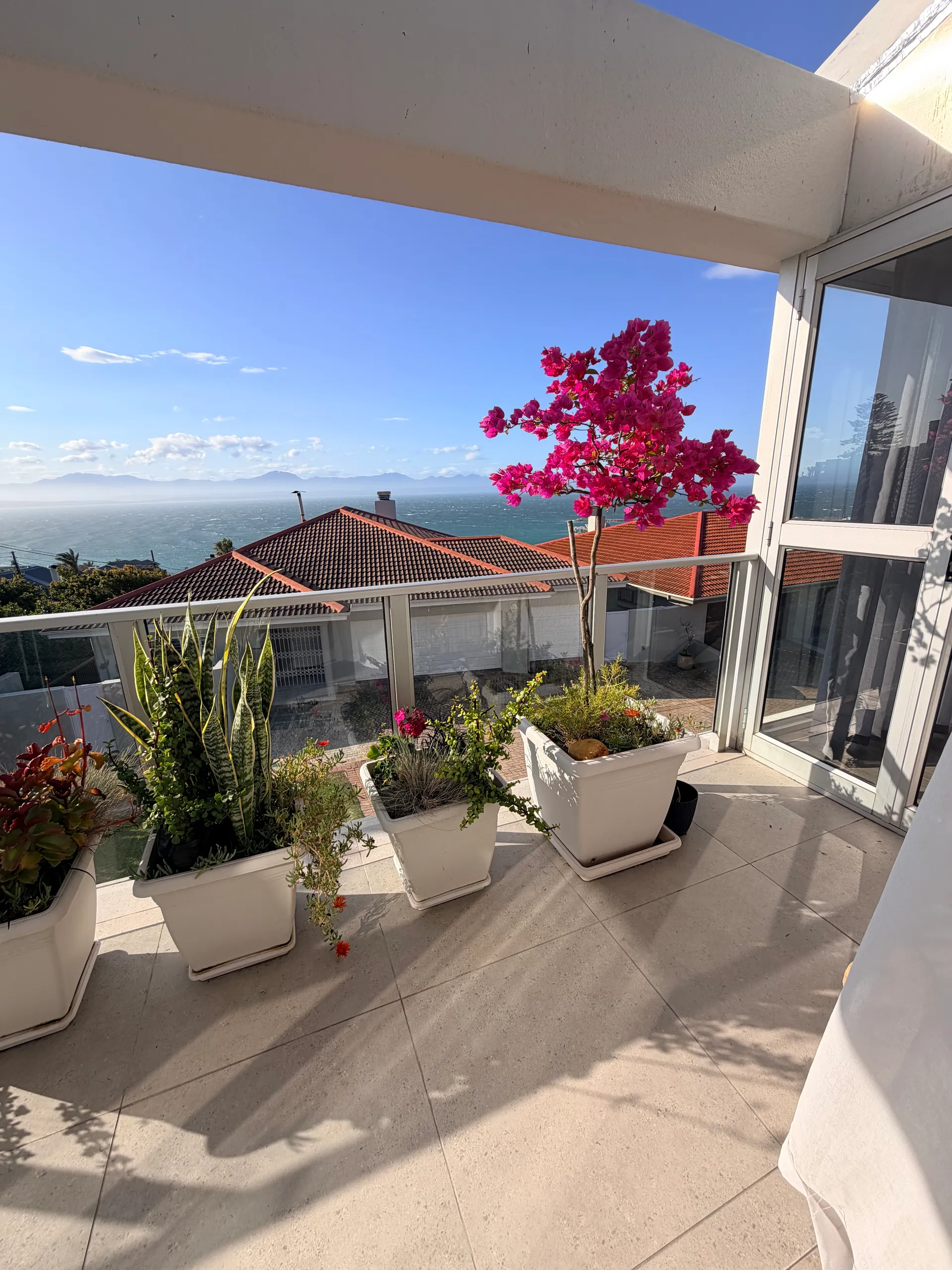 Sea view from the balcony at What A View!