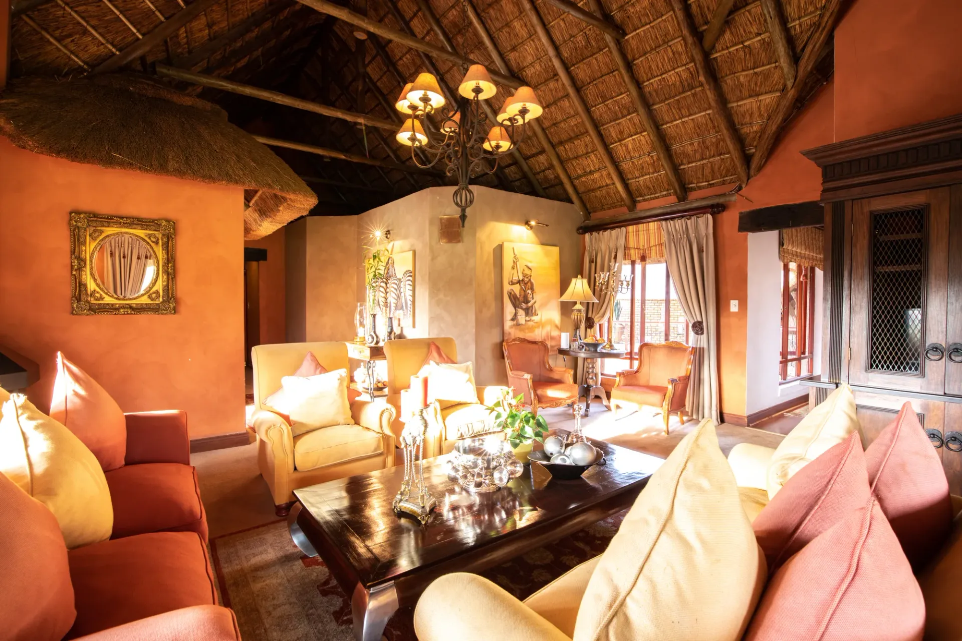 Shared lounge at Wings & Water Guest Villas
